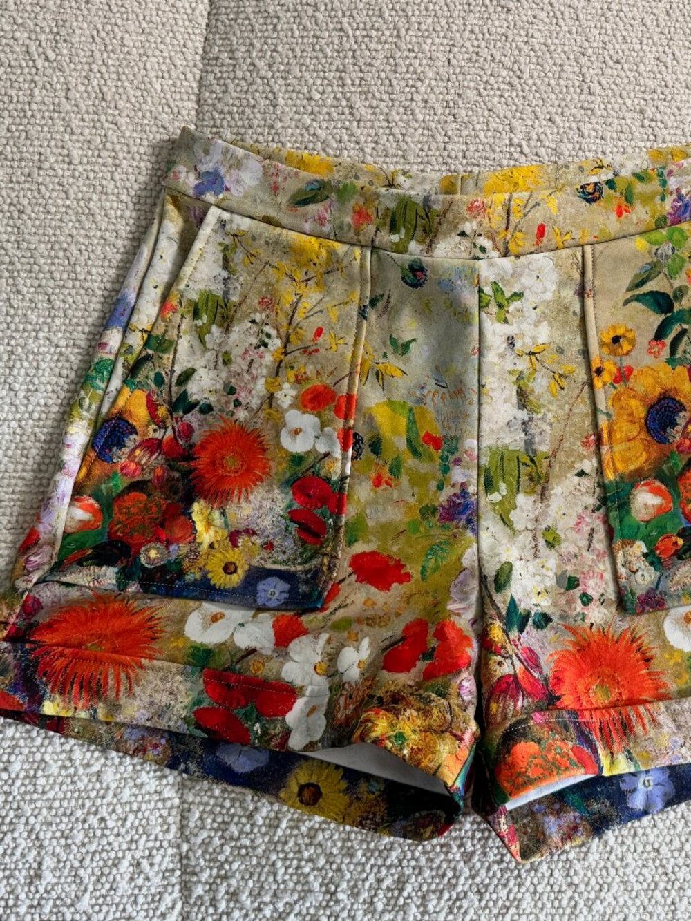 Blackmilk Field of Flowers Pocket Cuffed Shorts